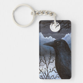 Bird 58 Crow Raven キーホルダー