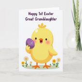 Bird And Egg Pattern Easter Card カード (正面)