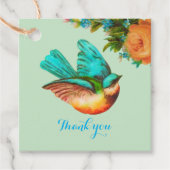 Bird and Flowers赤ちゃんシャワー フェイバータグ (正面)