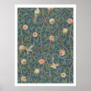 'Bird and Pomegranate'壁紙デザイン, printed b ポスター