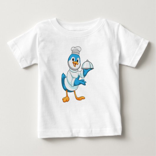 Bird as調理師とプラッタ ベビーTシャツ (正面)