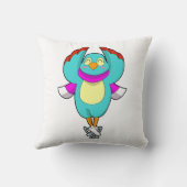 Bird at Iceスケートで滑るwith Ice skates.PNG クッション (裏面)