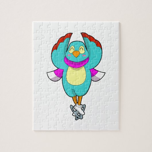 Bird at Iceスケートで滑るwith Ice skates.PNG ジグソーパズル (縦)