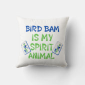 Bird Bam is My Spirit Animal Mahjong Bird Tiles クッション (裏面)