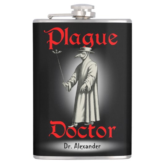 Bird Beak Costume MedicoのDella Pesteのペストの博士 フラスク (正面)