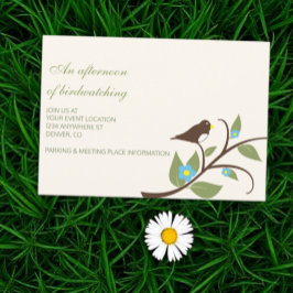 Bird Birthday Afternoon Of Birdwatching エンクロージャーカード