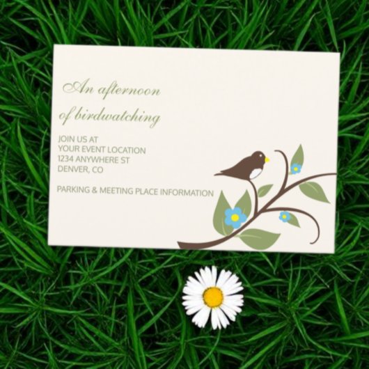 Bird Birthday Afternoon Of Birdwatching エンクロージャーカード