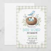 Bird Birthday party Invitation 招待状 (正面/裏面)