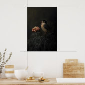 Bird & Bloom ダークアカデミア植物画 ヴィンテージ ポスター (キッチン)
