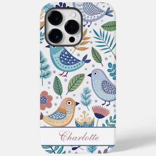 Bird Botanical Perzonalized Case-Mate iPhoneケース (裏面)