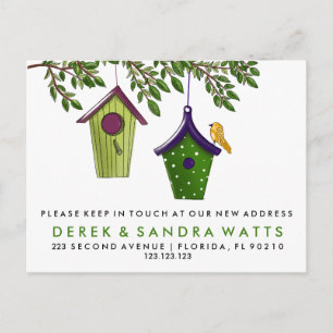 Bird Boxesのアドレスの変更アナウンスの移動 案内ポストカード