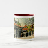 Bird Cages at Zoo, Cincinnati, OHヴィンテージはがき ツートーンマグカップ (中央)