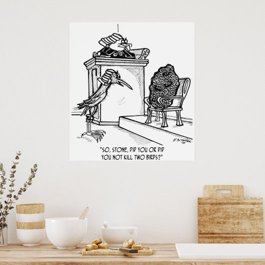 Bird Cartoon 2021 ポスター (キッチン)