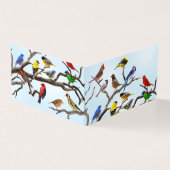 Bird Crowd on Branches 空白の Greeting Card (外部)