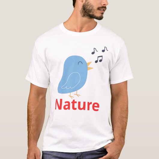 Bird Design: Elegant and Unique Avian Art  Tシャツ (正面)