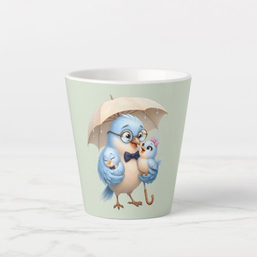 Bird Father Latte Mug カフェラテマグ (正面)