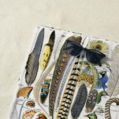 Bird Feather Wildlife Antique Feathers Art Nouveau ビーチタオル (インサイチュ)