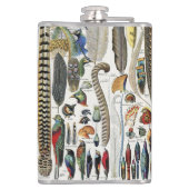 Bird Feather Wildlife Antique Feathers Art Nouveau フラスク (裏面)