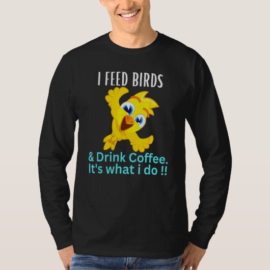 Bird Feeder Retro Classic Love Garden Birds 2 Tシャツ (正面)
