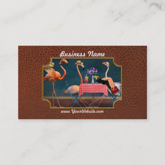 Bird - Flamingo - Wading tables 名刺 (正面)