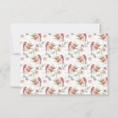 Bird Floral Sympathy Thank You Card ノートカード (裏面)