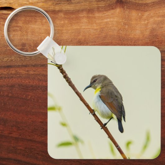 Bird & Flower Nature Keychain キーホルダー (正面)