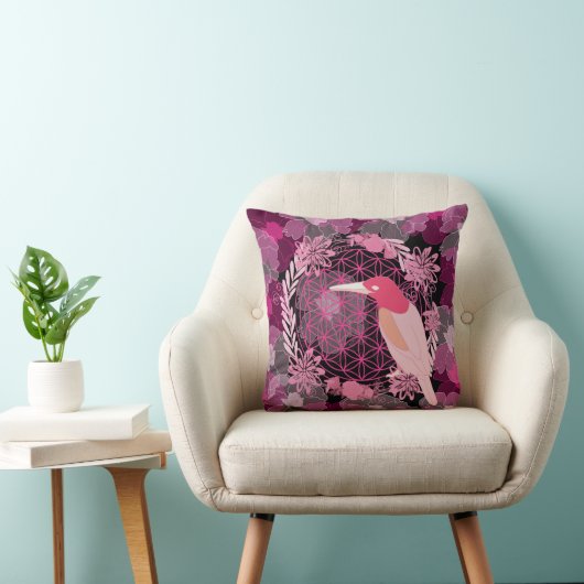 Bird flower of life クッション (椅子)