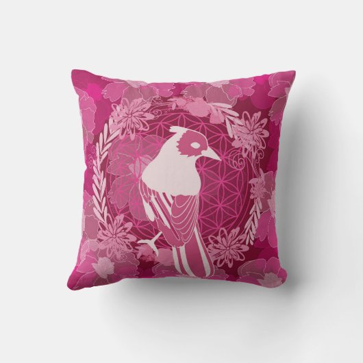 Bird flower of life クッション (裏面)