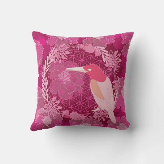 Bird flower of life クッション (裏面)