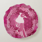 Bird flower of life ラウンドクッション (裏面)