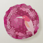 Bird flower of life ラウンドクッション (裏面)