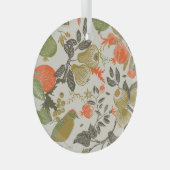 Bird Fruit Garden:シームレス ガラスオーナメント (正面右)