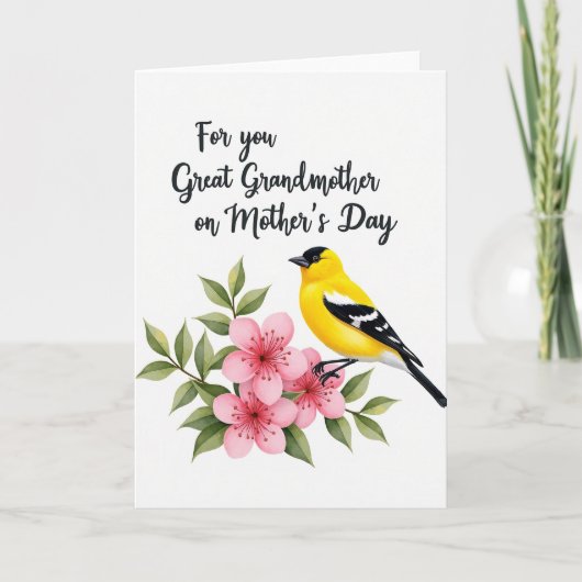 Bird Great Grandmother Card カード (正面)