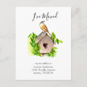 Bird Houseを移動しました ポストカード (正面)