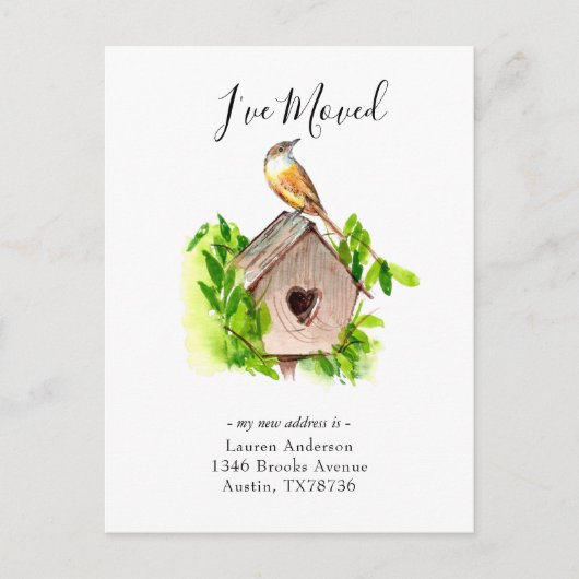 Bird Houseを移動しました ポストカード (正面)