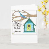 Bird House Welcome Home Card カード (黄色い花)