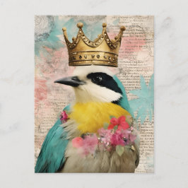 Bird in a Crown Collage ポストカード