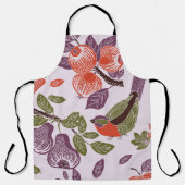 bird in a fruit garden. seamless pattern エプロン (正面)