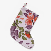 bird in a fruit garden. seamless pattern スモールクリスマスストッキング (正面 (吊り時))
