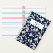 Bird in Blossom ネイビー オーダーメイド ジャーナル ノート (内側)