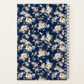 Bird in Blossom ネイビー オーダーメイド ジャーナル ノート (裏面)