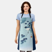 Bird in Blue、Koson、浮世絵 エプロン (着用した状態)