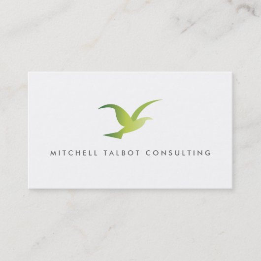 Bird in Flightロゴ(緑)名刺 名刺 (正面)