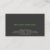 Bird in Flightロゴ（青/緑）名刺 名刺 (裏面)