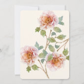Bird in Flowering Branches Rehearsal Dinner 招待状 (裏面)