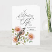 Bird in Flowers Celebration of Life Program プログラム (正面)