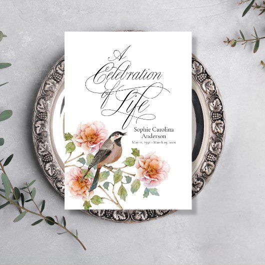 Bird in Flowers Celebration of Life Program プログラム