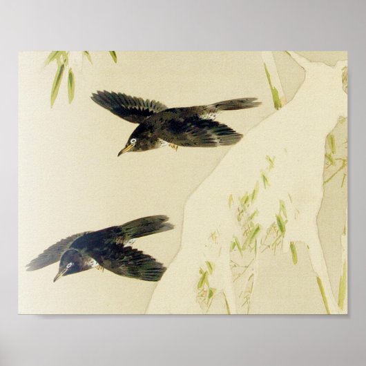 Bird in Snow Scene渡辺聖亭 ポスター (正面)