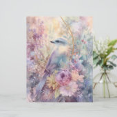BIRD IN SPRING FLORAL GARDEN SCRAPBOOK PAPER (スタンド正面)