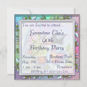 Bird in Window誕生日招待状 招待状 (裏面)